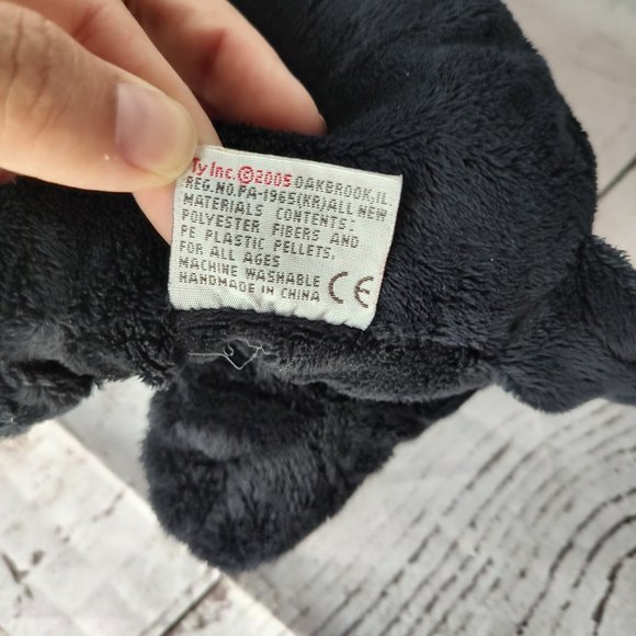 Ty Merlin Black Cat Witch Hat Plush Ty Lux Plush Soft Toy 2005 - Picture 7 of 8